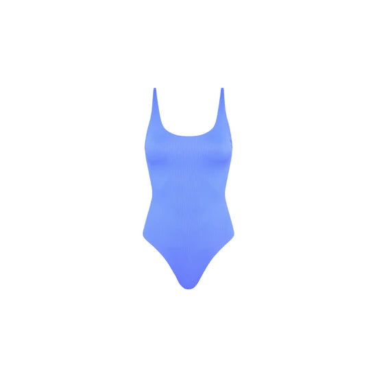One Piece Swimwear - Breezy Blue Ribbed
