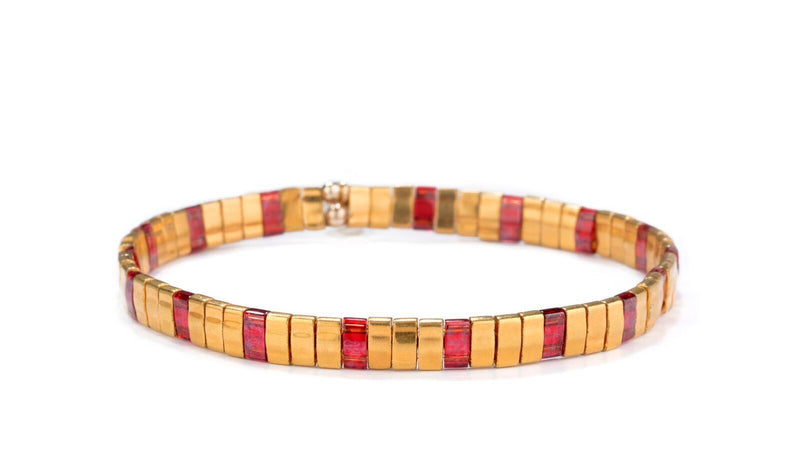 Tilu Bracelet Gold / Ruby